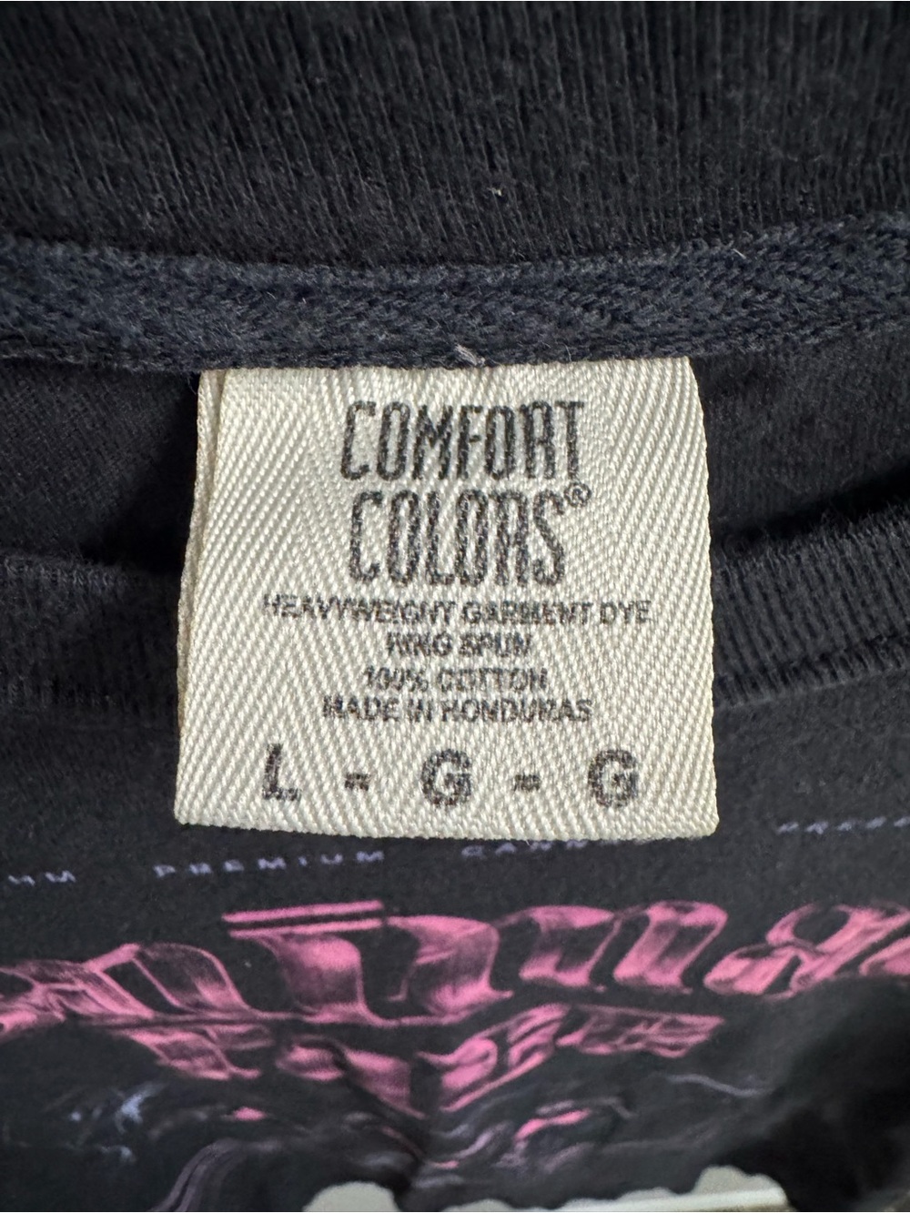 Comfort Colors Vintage Graphic Black Tee "Animal Face" - Picture 3 of 5